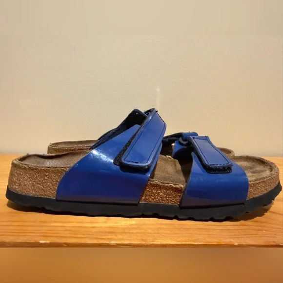 Birkenstock Birki's Madura Royal Blue Velcro Double Strap Sandals Size 7 - Picture 5 of 11